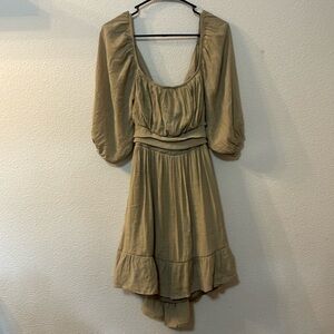 No brand off the shoulder tie back dress size large